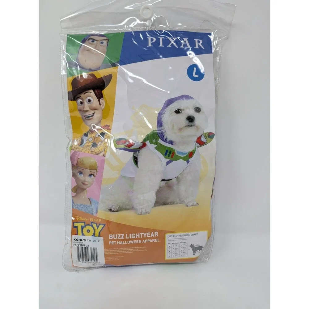 Disney Pixar Toy Story Buzz Lightyear Pet Dog Halloween Costume Size Large NWT